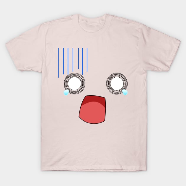 Nani?! Panicked Anime Face Pink Version T-Shirt by MilieuOnline